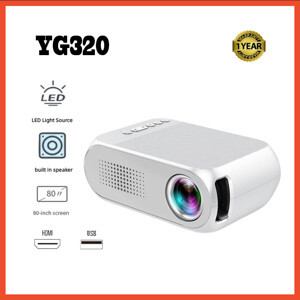 Máy chiếu mini YG320 led nhỏ gọn 1080p