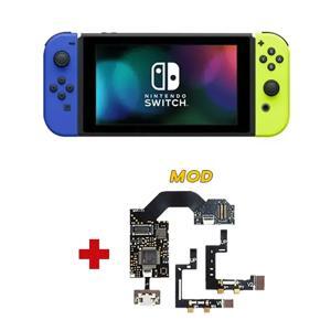 Máy chơi game nintendo switch với neon blue kèm 2 game zelda breath of the wild zelda link s awakening model 2019