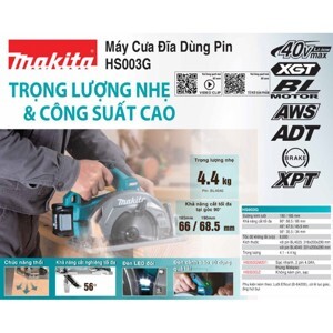 Máy cưa đĩa dùng pin Makita HS003GZ