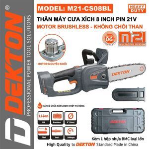 Máy cưa xích dùng pin Dekton M21-CS08BL