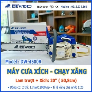 Máy cưa xích xăng Dewoo DW-4500R