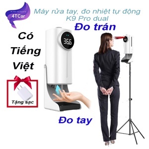 Máy đo thân nhiệt và rửa tay tự động K9 Pro Dual