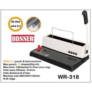 Máy đóng tài liệu lò xo kẽm Bosser WR318 (WR-318)