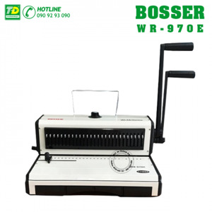 Máy đóng sách lò xo kẽm Bosser WR970E (WR-970E) - lỗ vuông