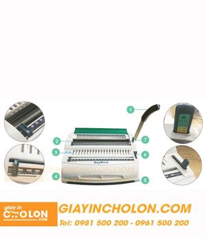 Máy đóng sách gáy xoắn nhựa và kẽm DSB Anybind