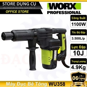 Máy đục bê tông 17mm Worx WU358