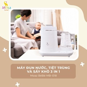 Máy đun nước, tiệt trùng, sấy khô 3in1 Moaz Bébé MB018 (MB-018)