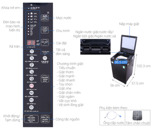 Máy giặt Aqua 10 kg AQW-FR100GT.BK