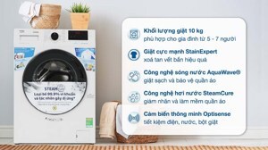 Máy giặt Beko lồng ngang Inverter 10 kg WCV10614XB0STW