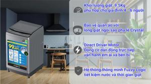 Máy giặt Coex lồng đứng 9.5kg TW-90CW1407IGB