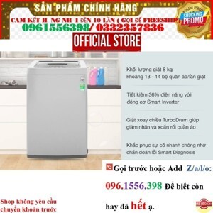 Máy giặt LG Inverter 8 kg T2108VSPM2