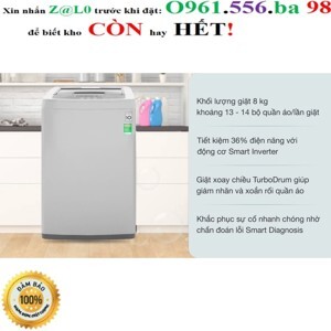 Máy giặt LG Inverter 8 kg T2108VSPM2