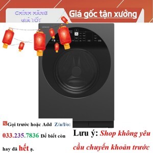 Máy giặt sấy lồng ngang Hitachi BD-D120XGV 12 kg