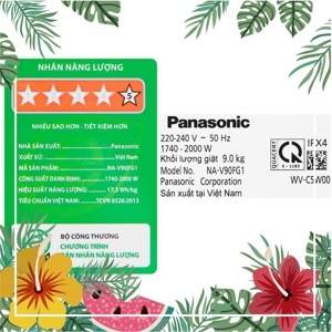 Máy giặt Panasonic Inverter 9 kg NA-V90FG1WVT