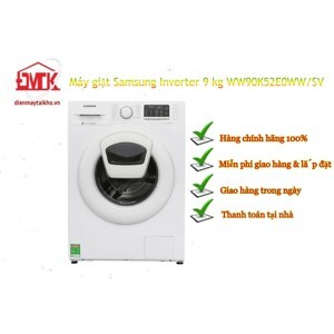 Máy giặt Samsung AddWash Inverter 9 kg WW90K52E0WW/SV