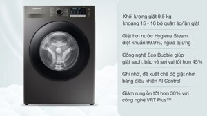 Máy giặt Samsung Inverter 9.5 kg WW95TA046AX/SV