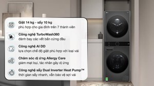 Máy giặt sấy LG Inverter 14 kg WT1410NHB