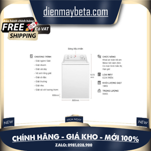 Máy giặt Whirlpool 15 kg 3LWTW4705FW
