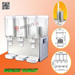 Máy giữ lạnh nước trái cây 3 bình Berjaya JD-318-JET-25
