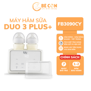 Máy hâm sữa tiệt trùng 2 bình điện tử Duo 3 Plus Fatz FB3094TK