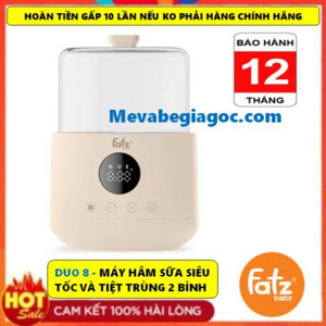 Máy hâm sữa tiệt trùng điện tử 2 bình Dou 5 Fatzbaby FB3203TN actbonus