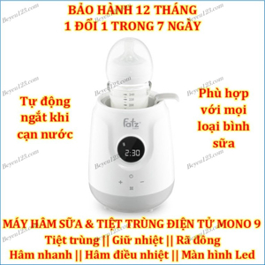 Máy hâm sữa và tiệt trùng Fatzbaby Mono 9 FB3061SJ