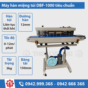 Máy hàn miệng túi liên tục thổi khí DBF-1000