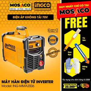 Máy hàn que Inverter IGBT Ingco ING-MMA2006, (6.3kVA - 200A)
