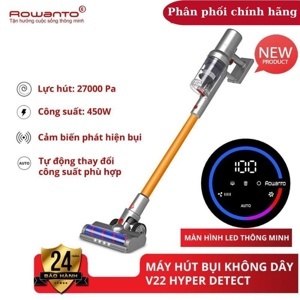 Máy hút bụi cầm tay không dây Rowanto V22 Hyper Detect