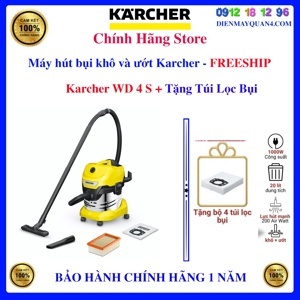 Máy hút bụi khô và ướt Karcher WD4S