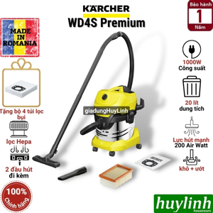 Máy hút bụi khô và ướt Karcher WD4S