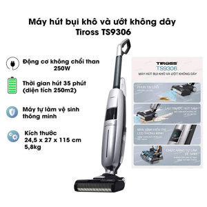Máy hút bụi khô và ướt không dây Tiross TS9306