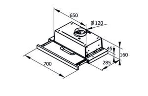 Máy hút mùi âm tủ Canaval CA-8700T