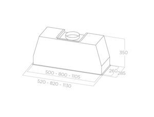 Máy hút mùi âm tủ Elica CT35 PRO IX/A/120 PRF0177590