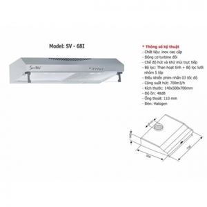 Máy hút mùi Sevilla SV-68B (SV 68I)