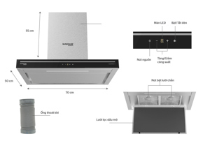 Máy hút mùi Sunhouse Mama MMB6816 70cm