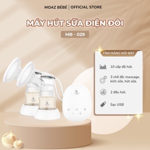 Máy hút sữa điện đôi Moaz BeBe MB-029