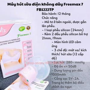 Máy hút sữa điện rảnh tay và không dây Fatzbaby Freemax 7 FB1222TP