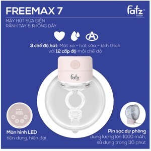 Máy hút sữa điện rảnh tay và không dây Fatzbaby Freemax 7 FB1222TP