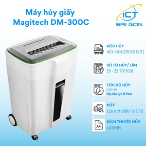 Máy hủy tài liệu Magitech DM300C (DM-300C) - 38.0 lít