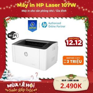 Máy in laser đen trắng HP 107W 4ZB78A