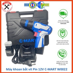 Máy khoan bắt vít dùng pin C-Mart W0022