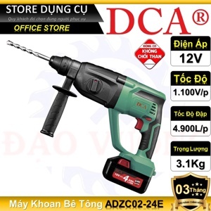 Máy khoan bê tông dùng pin DCA ADZC02-24E