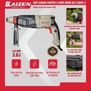 Máy khoan bê tông Kaizen KZ2-26DRE - 800W