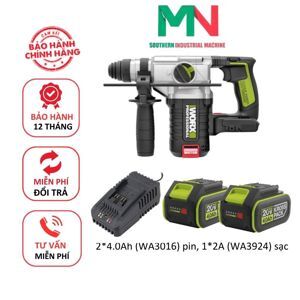 Máy khoan búa dùng pin Li-ion 20V (Không bao gồm pin, sạc) 24mm Worx Green WU388.9