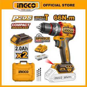 Máy khoan búa (không chổi than) dùng pin Ingco CIDLI20608