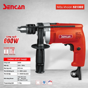 Máy khoan búa Sencan 521302 - 400W