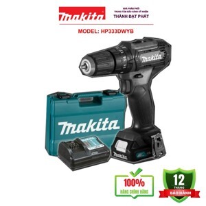 Máy khoan búa và vặn vít dùng Pin 12Vmax Makita HP333DWYB