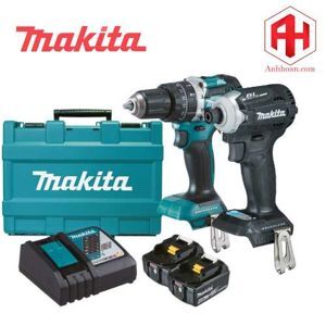 Máy khoan búa, vặn vít dùng pin Makita DHP484RTE