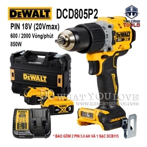 Máy khoan cầm tay 20V Dewalt DCD805P2